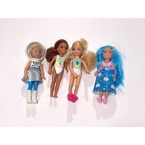 Barbie Little Sister Chelsea Size Fashion Dolls Girls Modern Lot Of 4 Mattel